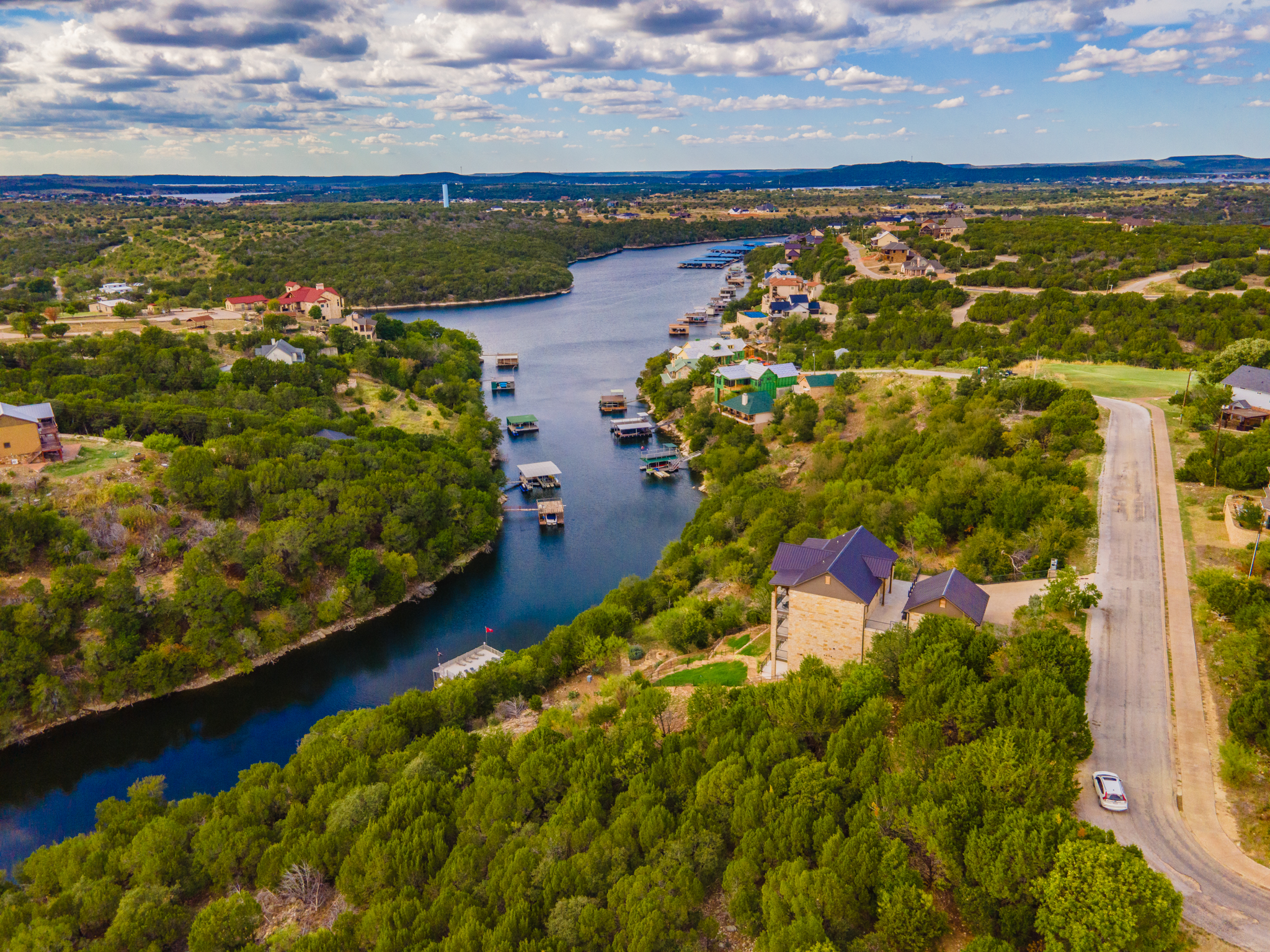 Neeley's Slough with The Cliffs Resort lining the East shoreline