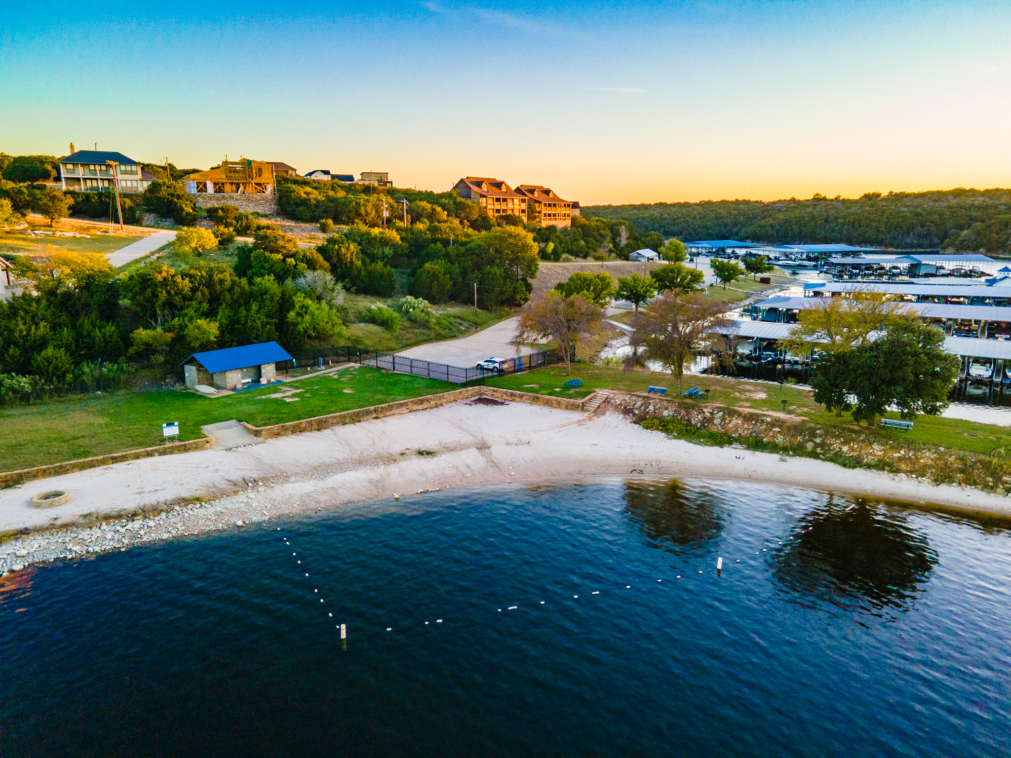 The Cliffs Resort community park, beach, and swim area