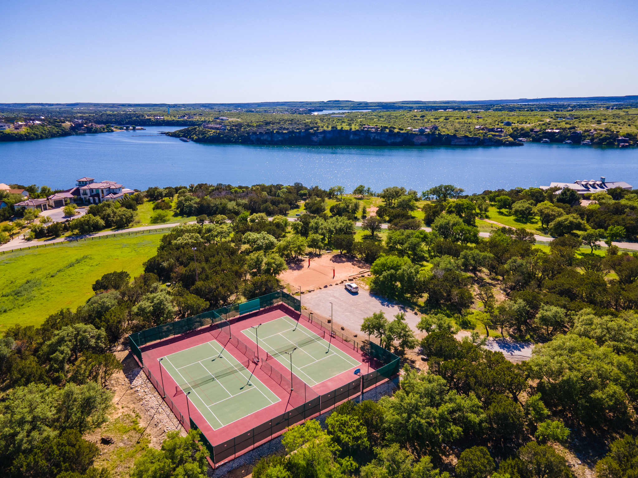 Lighted Tennis Court in The Ranch at Possum Kingdom Lake