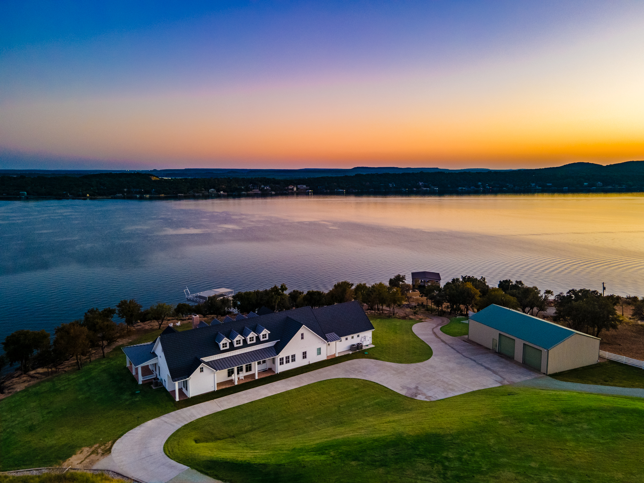 Sunset from a home on the Westside of Possum Kingdom Lake