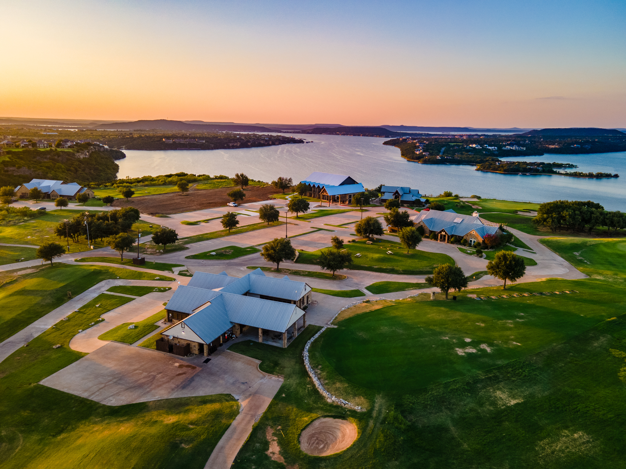 The Cliffs Restaurant, pro shop, hotel, and conference center.